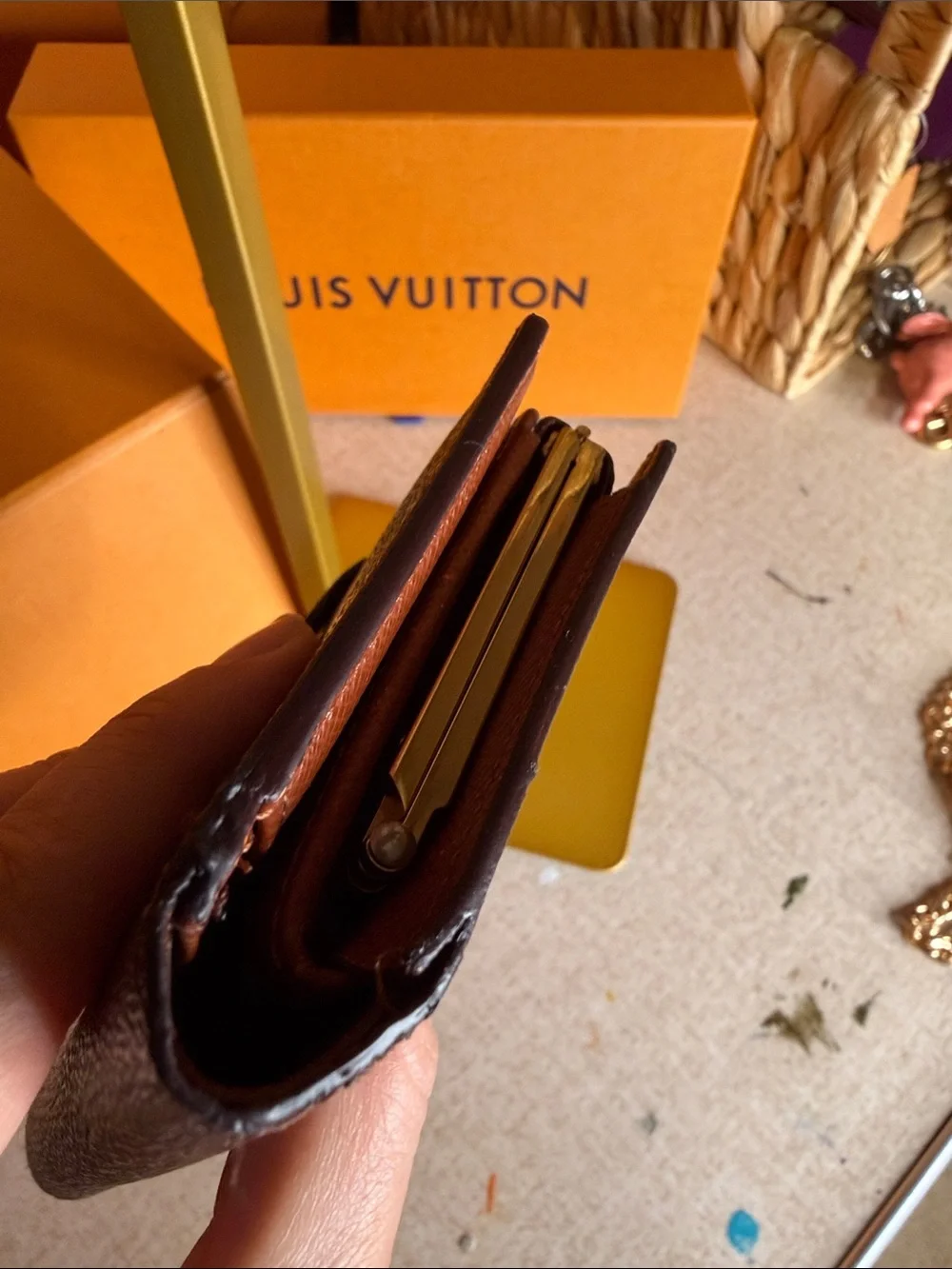 Louis Vuitton Monogram Canvas Snap Wallet in Dark Brown